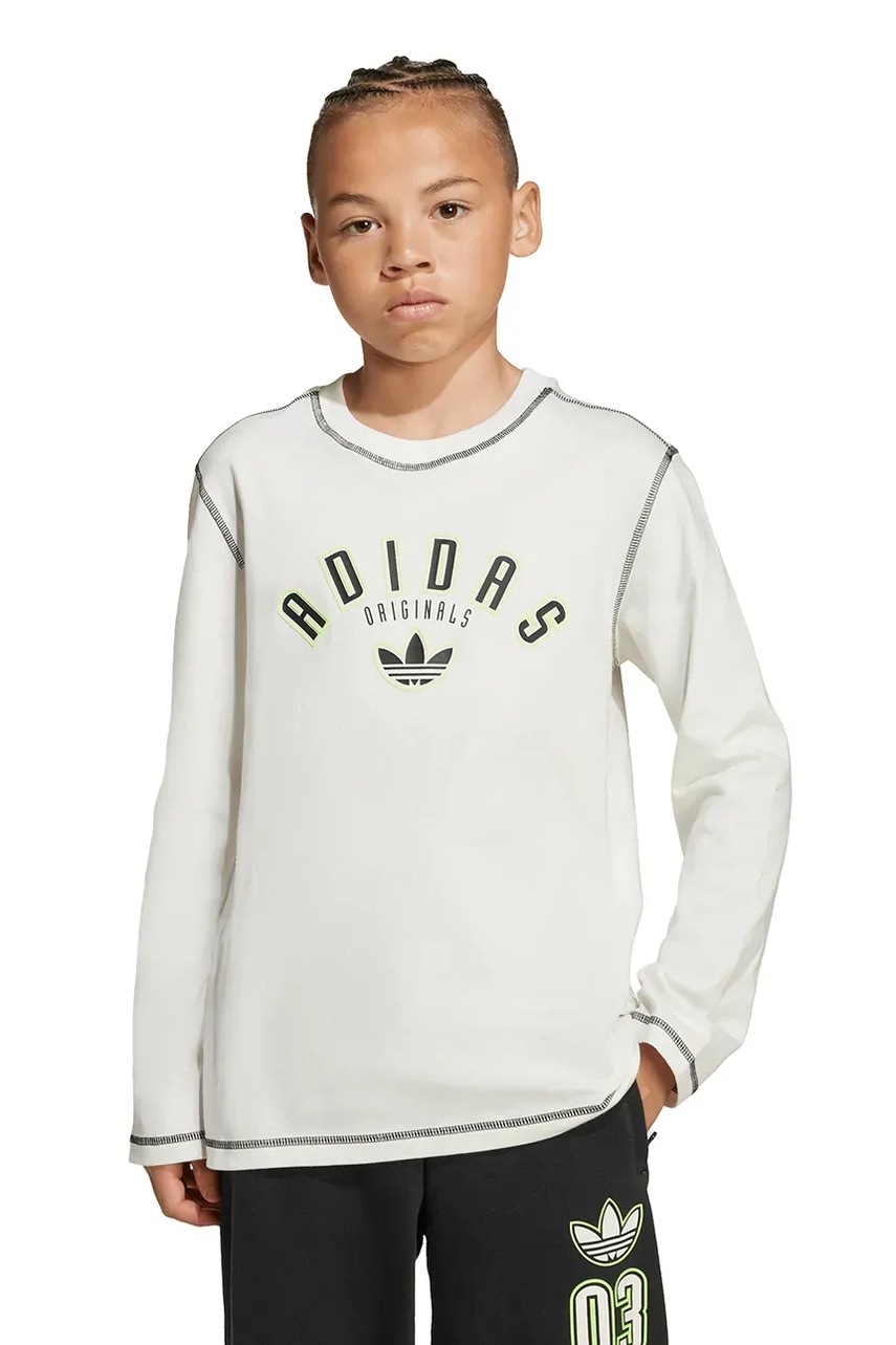 Dětské bavlněné tričko s dlouhým rukávem adidas Originals (obrázek 6)