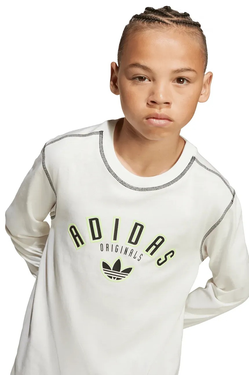 Dětské bavlněné tričko s dlouhým rukávem adidas Originals (obrázek 9)