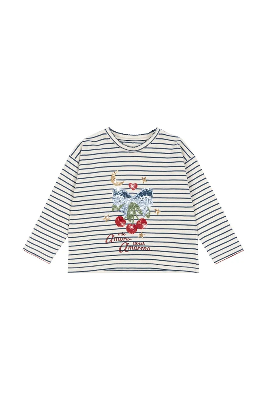 Konges Sløjd longsleeve din bumbac pentru copii LIN LS TEE GOTS cu imprimeu, KS103859