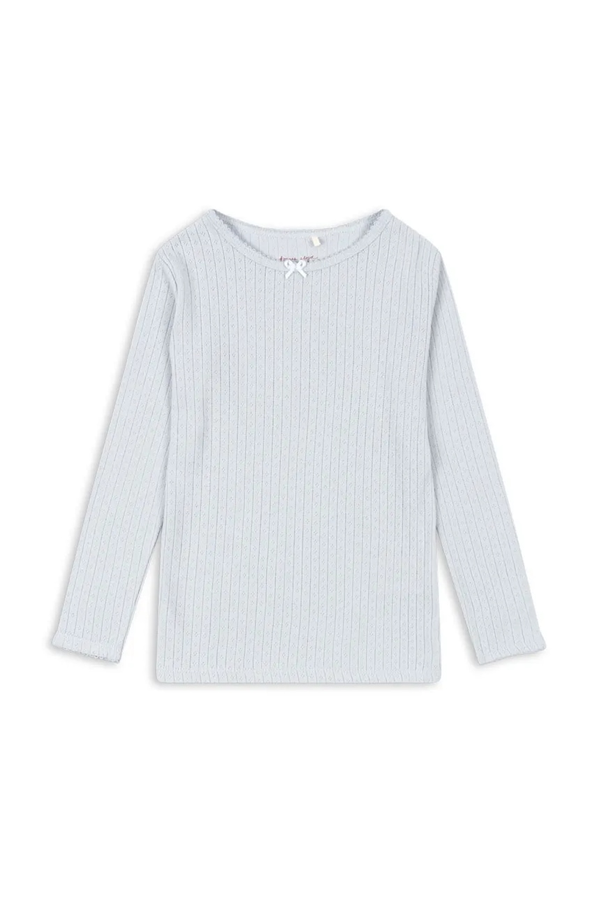 Konges Sløjd longsleeve din bumbac pentru copii MINNIE BLOUSE GOTS cu imprimeu, KS103915
