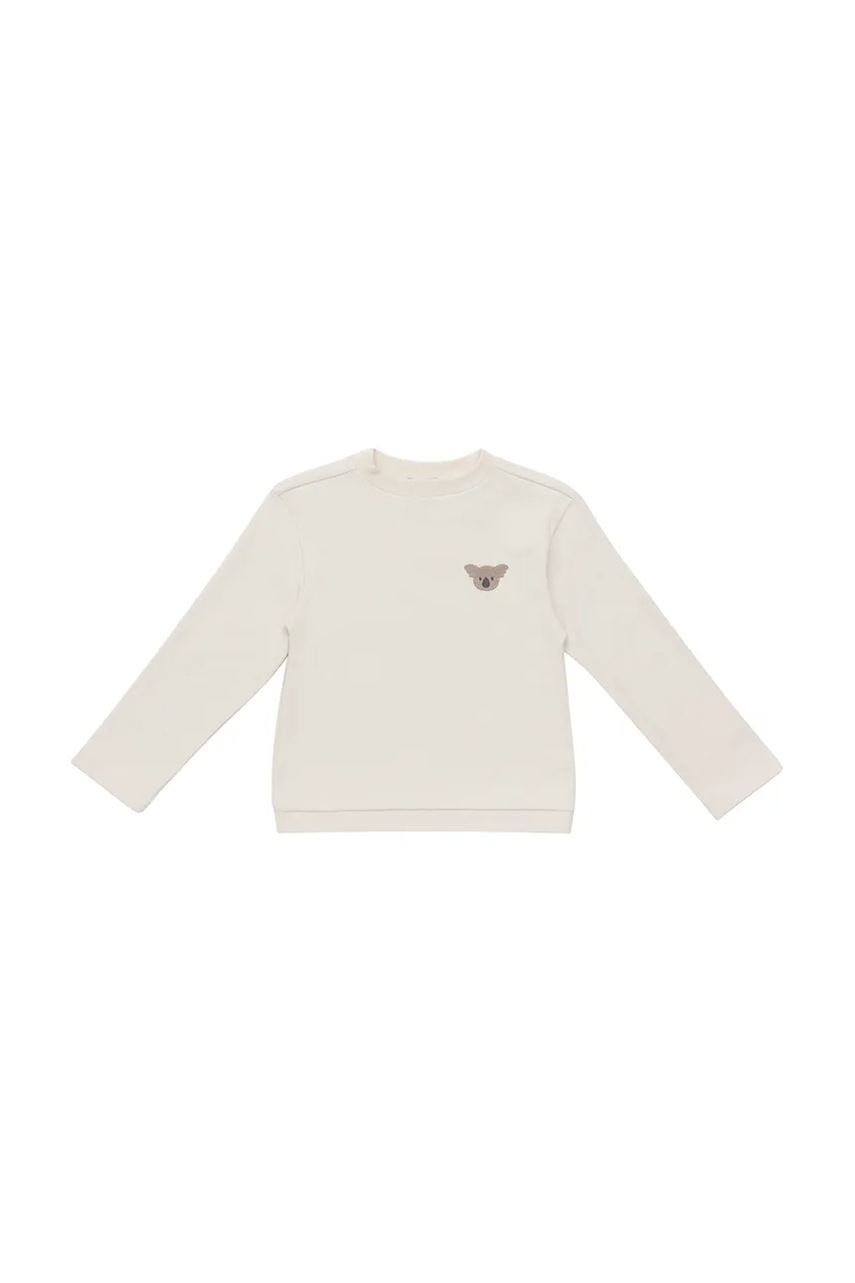 Хлопковый детский лонгслив Donsje Jorijn Longsleeve Koala цвет бежевый с аппликацией 4101902 Хлопковый детский лонгслив Donsje Jorijn Longsleeve Koala цвет бежевый с аппликацией 4101902