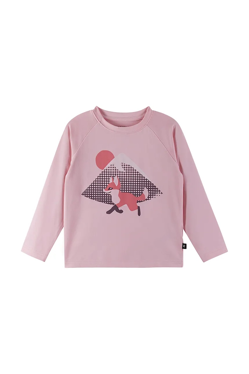 Reima longsleeve copii Kouluun culoarea roz, modelator, 5200376A