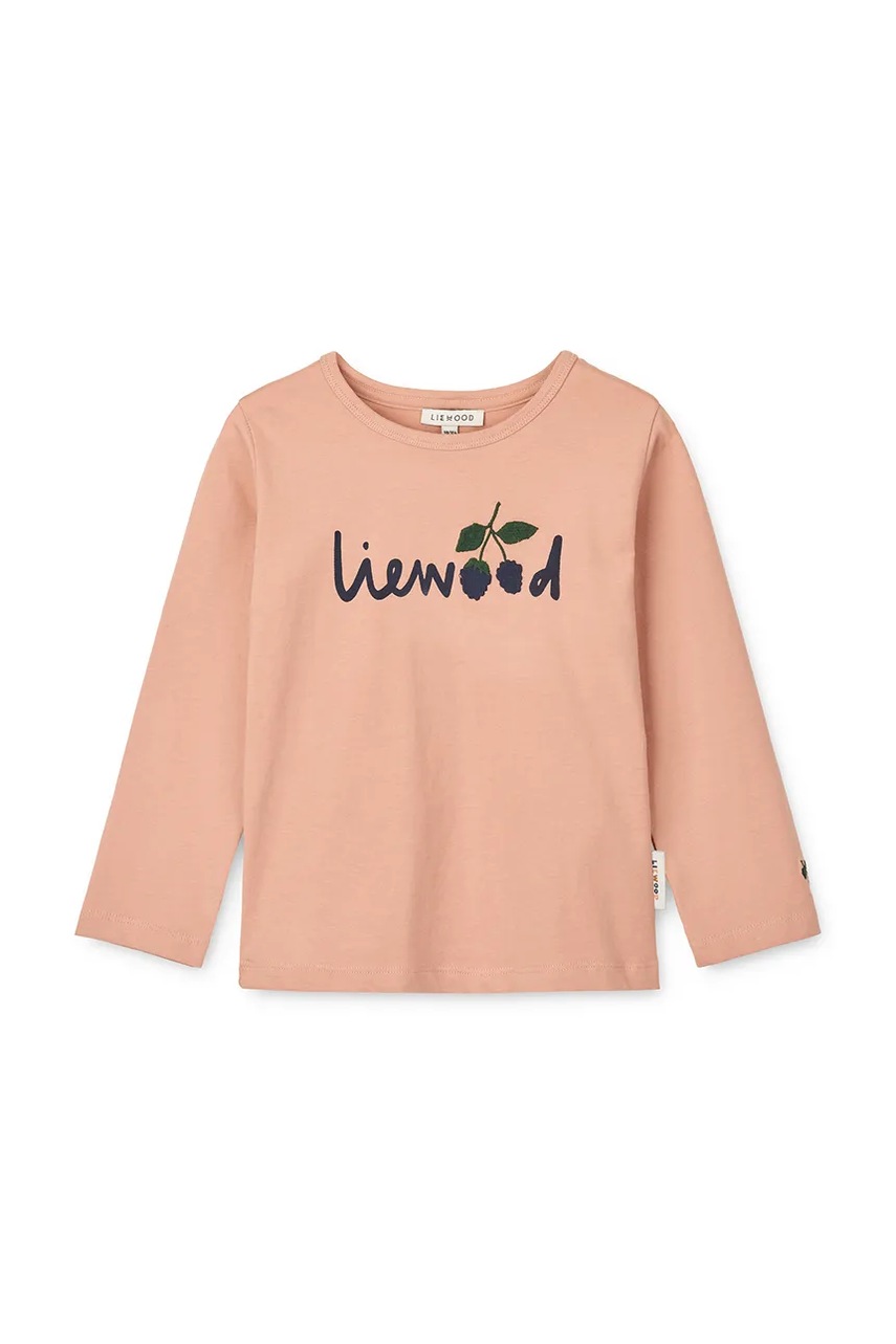 Хлопковый детский лонгслив Liewood Apia Placement Longsleeve T-shirt цвет оранжевый узор LW20213 Хлопковый детский лонгслив Liewood Apia Placement Longsleeve T-shirt цвет оранжевый узор LW20213
