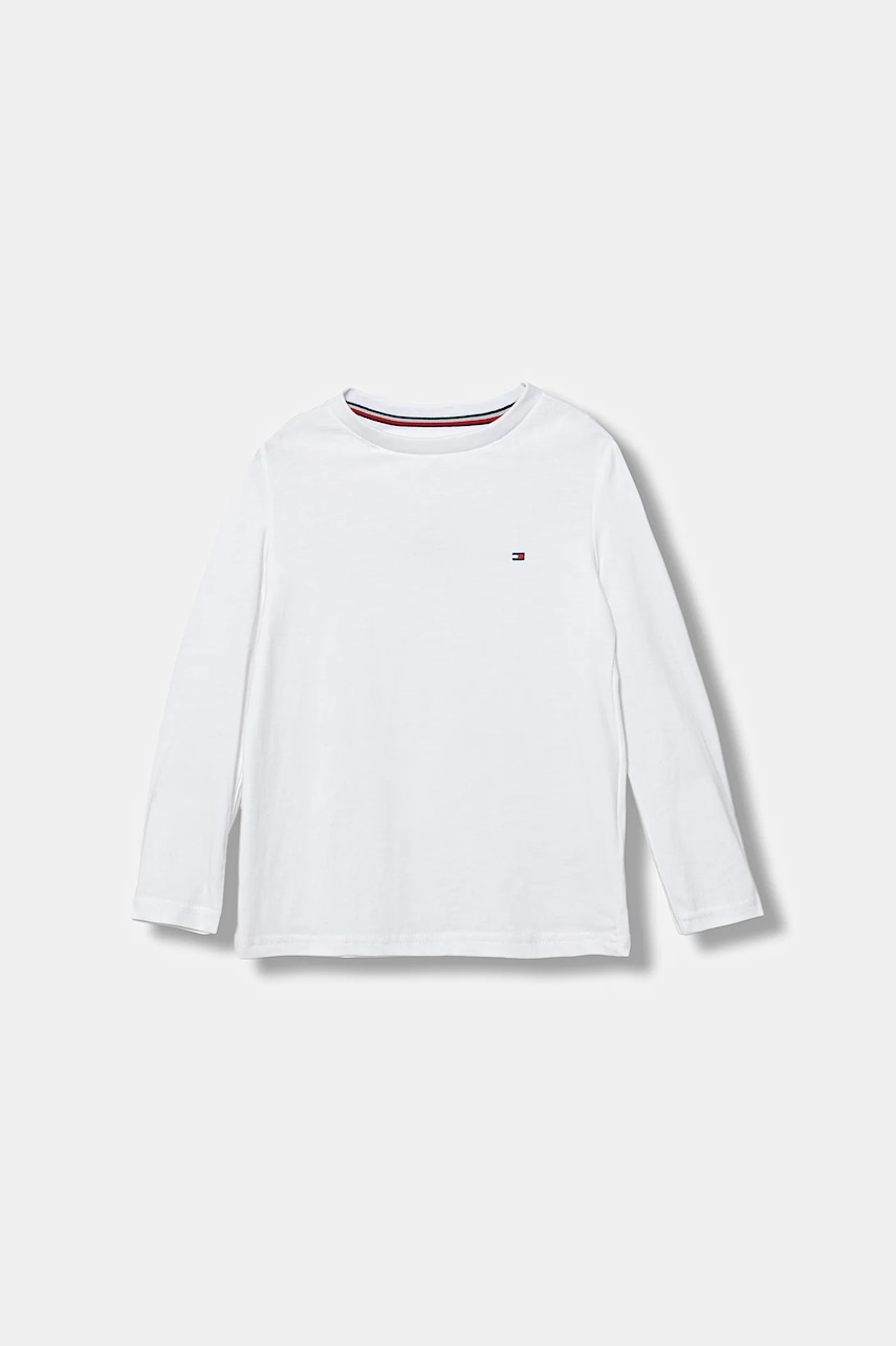 Хлопковый детский лонгслив Tommy Hilfiger 2 шт цвет бордовый однотонный UK0UK00077 Хлопковый детский лонгслив Tommy Hilfiger 2 шт цвет бордовый однотонный UK0UK00077