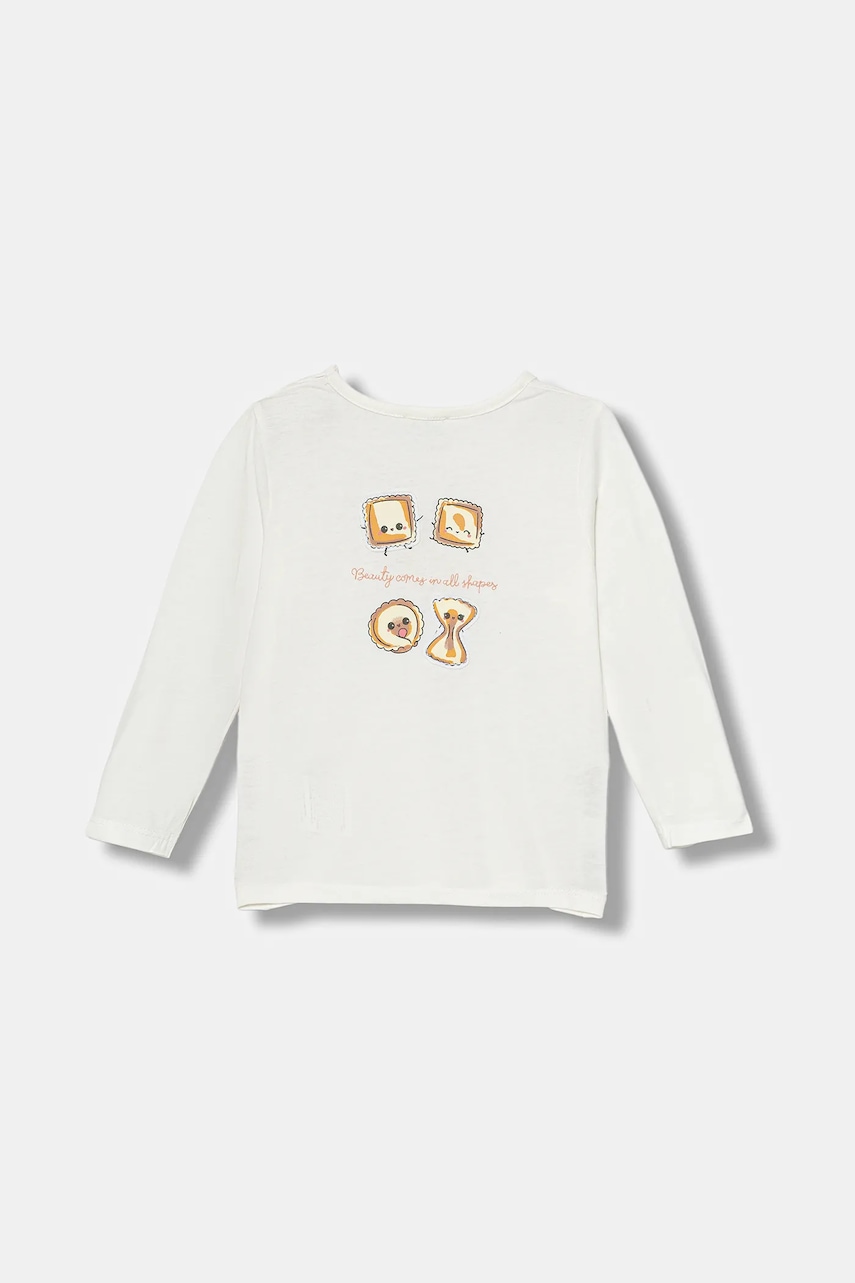Хлопковый лонгслив для младенцев United Colors of Benetton цвет белый узор 3ATNA106K Хлопковый лонгслив для младенцев United Colors of Benetton цвет белый узор 3ATNA106K