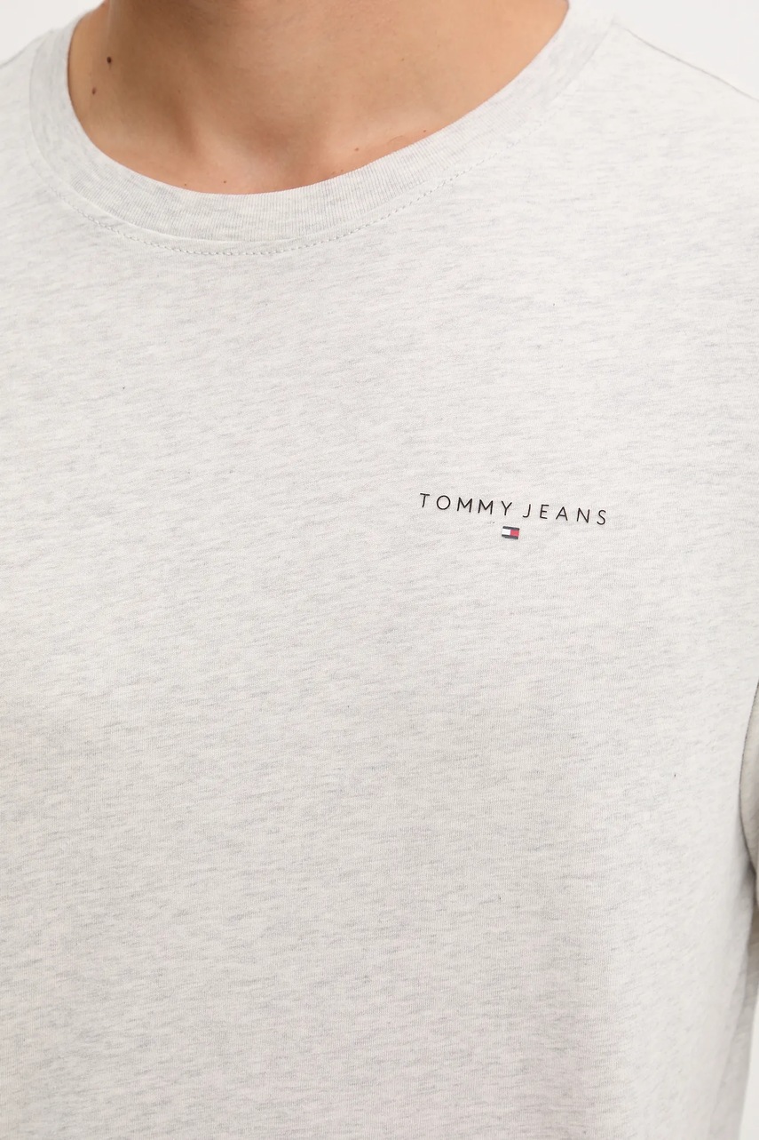 Βαμβακερή μπλούζα με μακριά μανίκια Tommy Jeans φωτογραφία