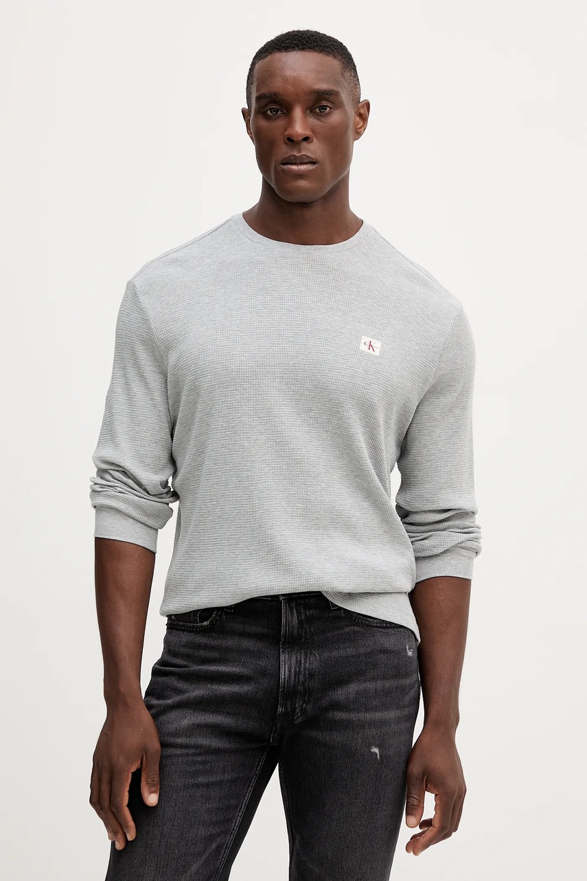 Calvin Klein Jeans hosszú ujjú bézs, sima, LV040EM217 akciós termékkép 1