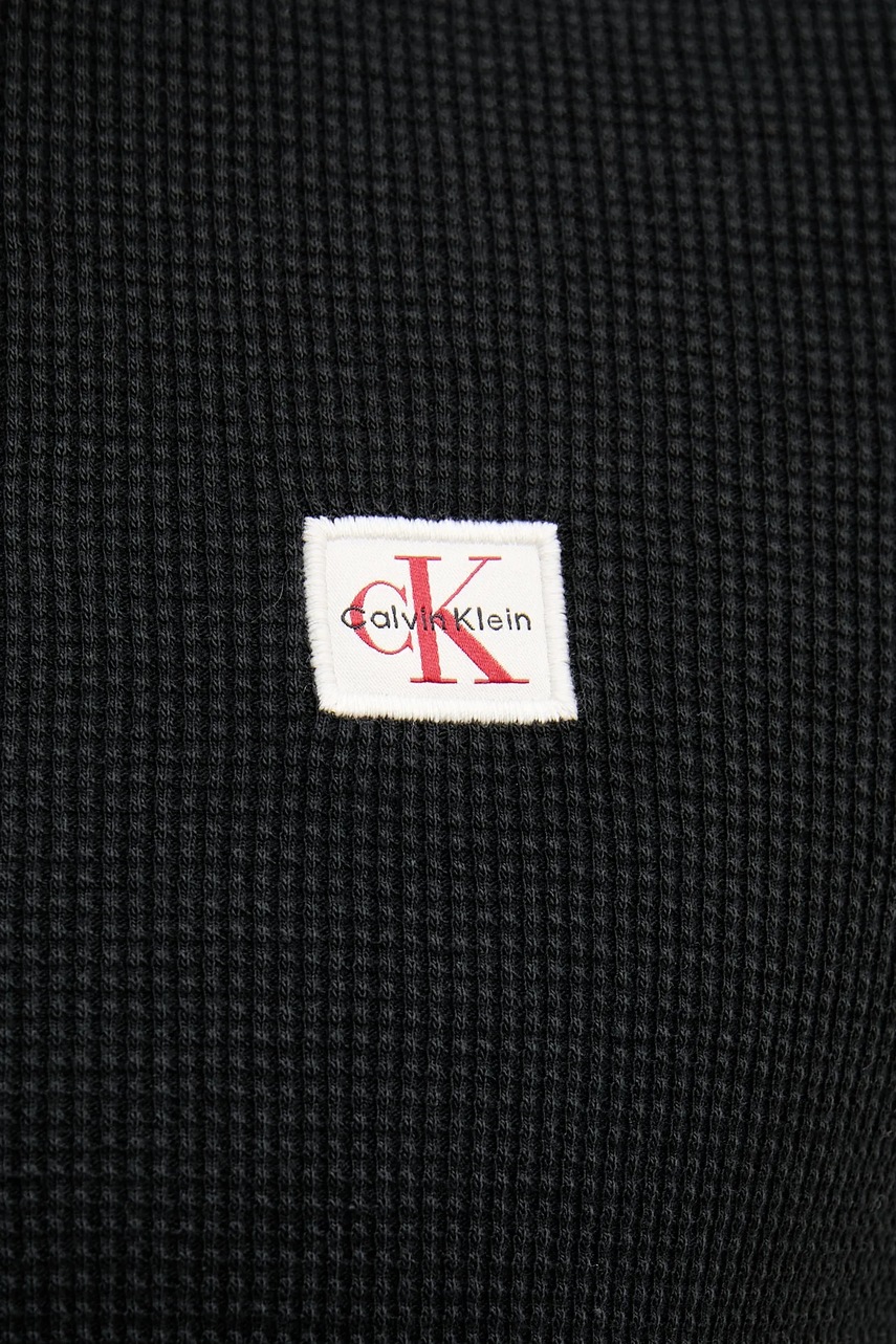 Μακρυμάνικο Calvin Klein Jeans χρώμα: μαύρο, LV040EM217 φωτογραφία