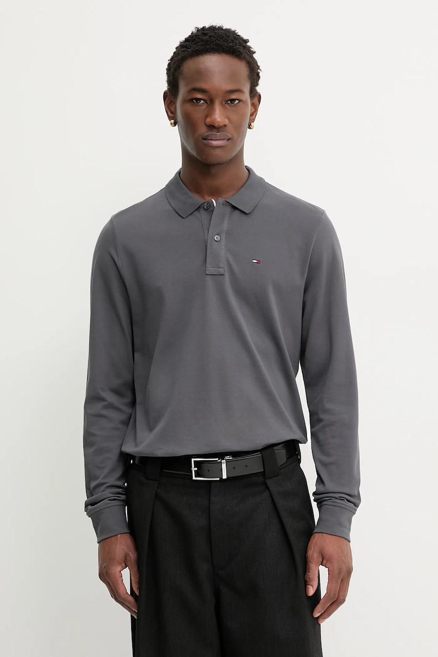 Βαμβακερή μπλούζα με μακριά μανίκια Tommy Jeans