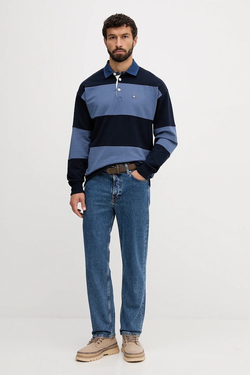 Хлопковый лонгслив United Colors of Benetton узор 3BC1U302L Хлопковый лонгслив United Colors of Benetton узор 3BC1U302L