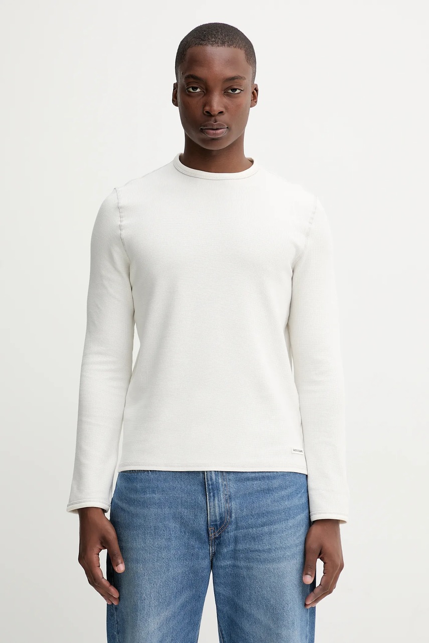 Levně Tričko s dlouhým rukávem Guess Jeans béžová barva, M5YI00 KCXB1