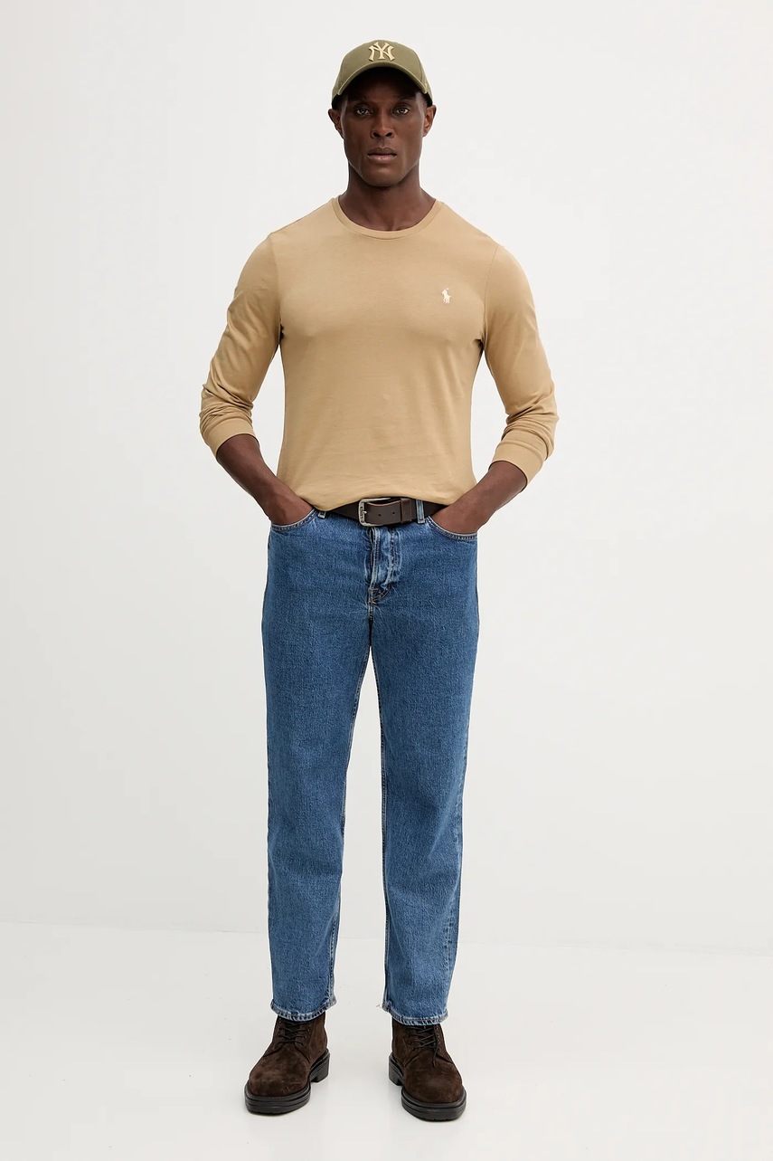 Лонгслив Polo Ralph Lauren цвет бежевый 710P01524