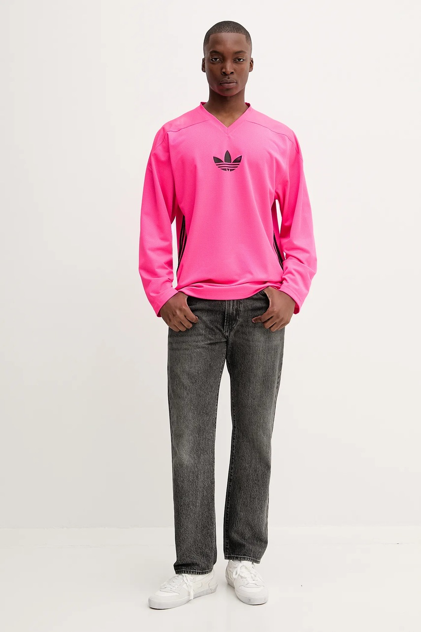 Лонгслив adidas Originals Mesh Ls цвет розовый с аппликацией JY1309