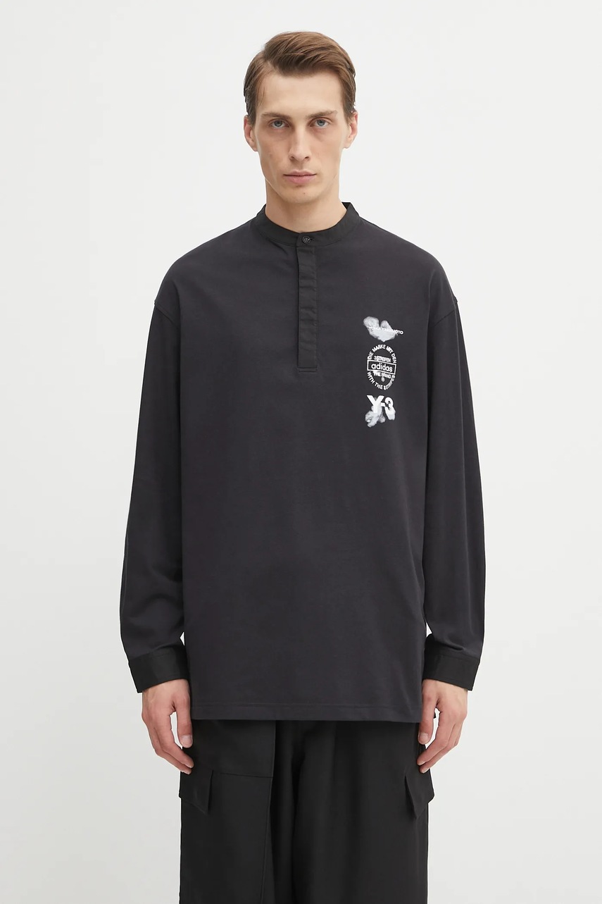 Y-3 longsleeve din bumbac Long Sleeve Polo