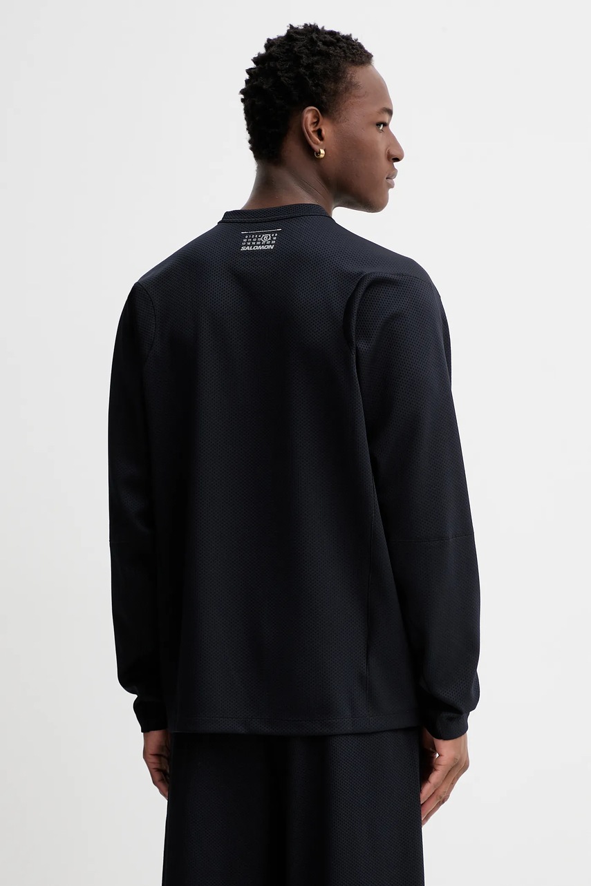 Μακρυμάνικο MM6 Maison Margiela x Salomon χρώμα: μαύρο, SH0NH0020.M20139.899 φωτογραφία