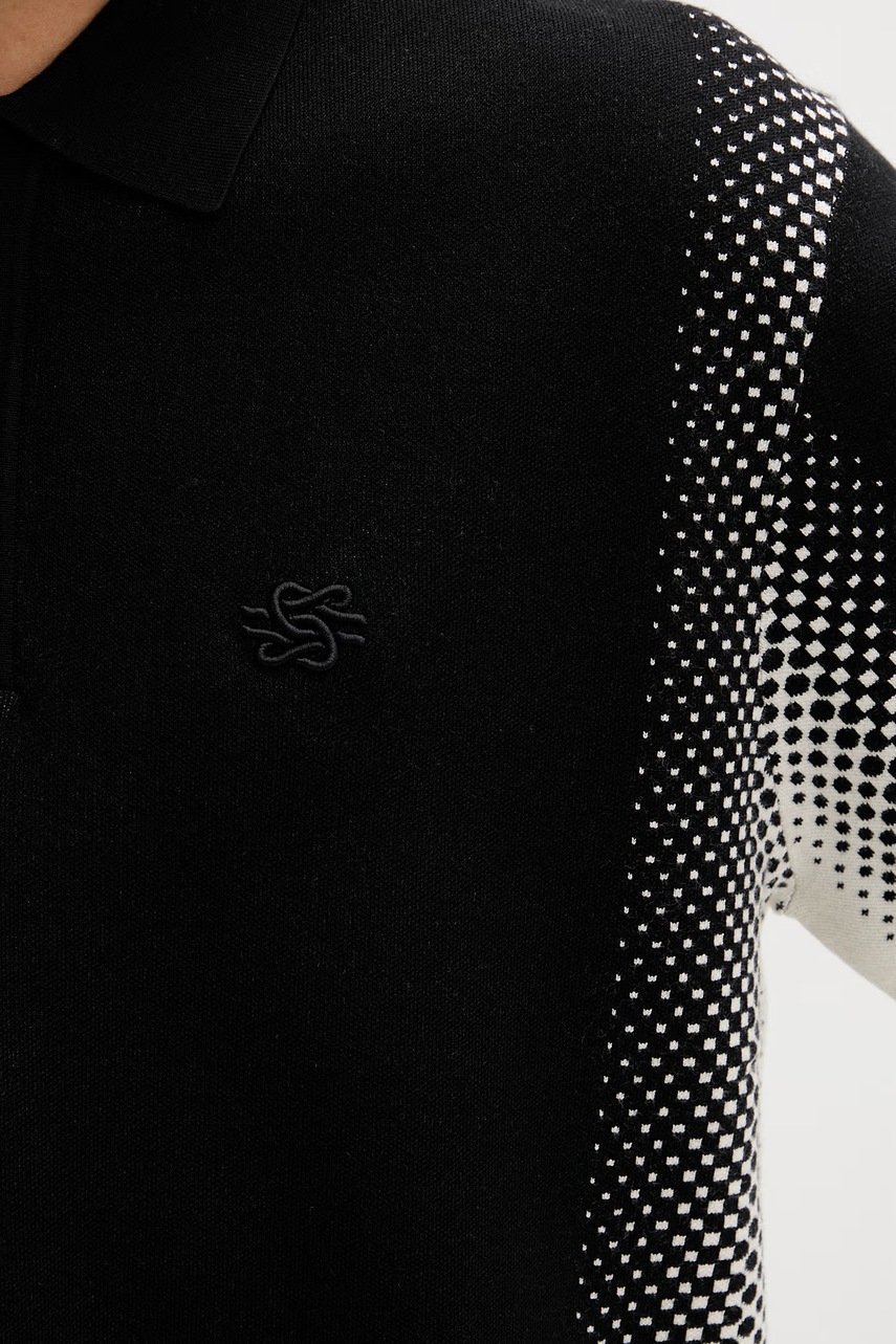 Filling Pieces sveter pánsky s viskózou Knit Shirt Rugby