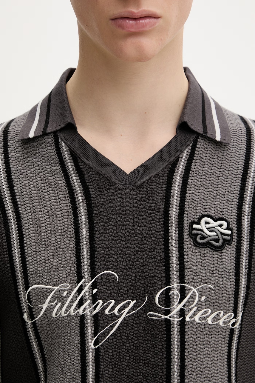 Filling Pieces sveter pánsky s viskózou Knit Football Jersey