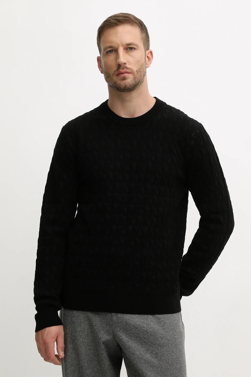 Levně Svetr Michael Kors pánský, černá barva, CF560IS469
