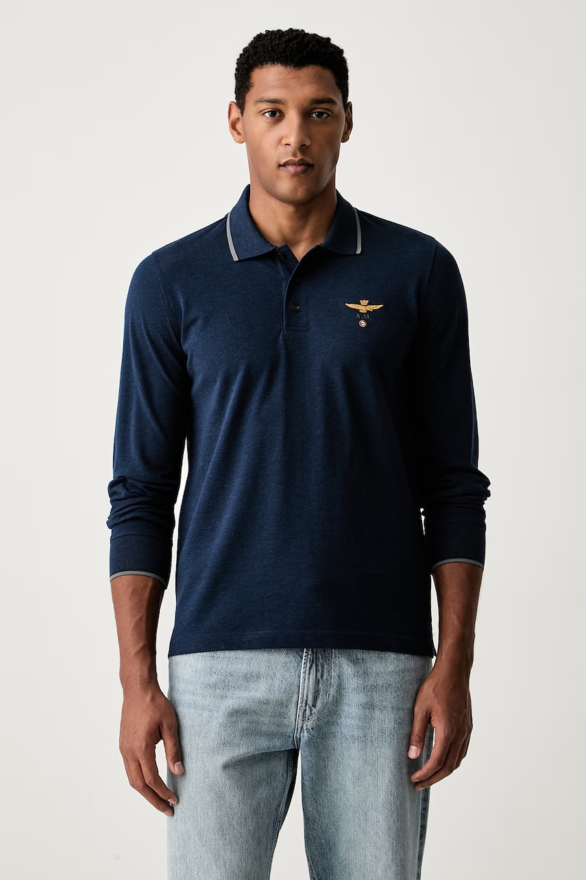 Aeronautica Militare longsleeve pentru bărbați din bumbac