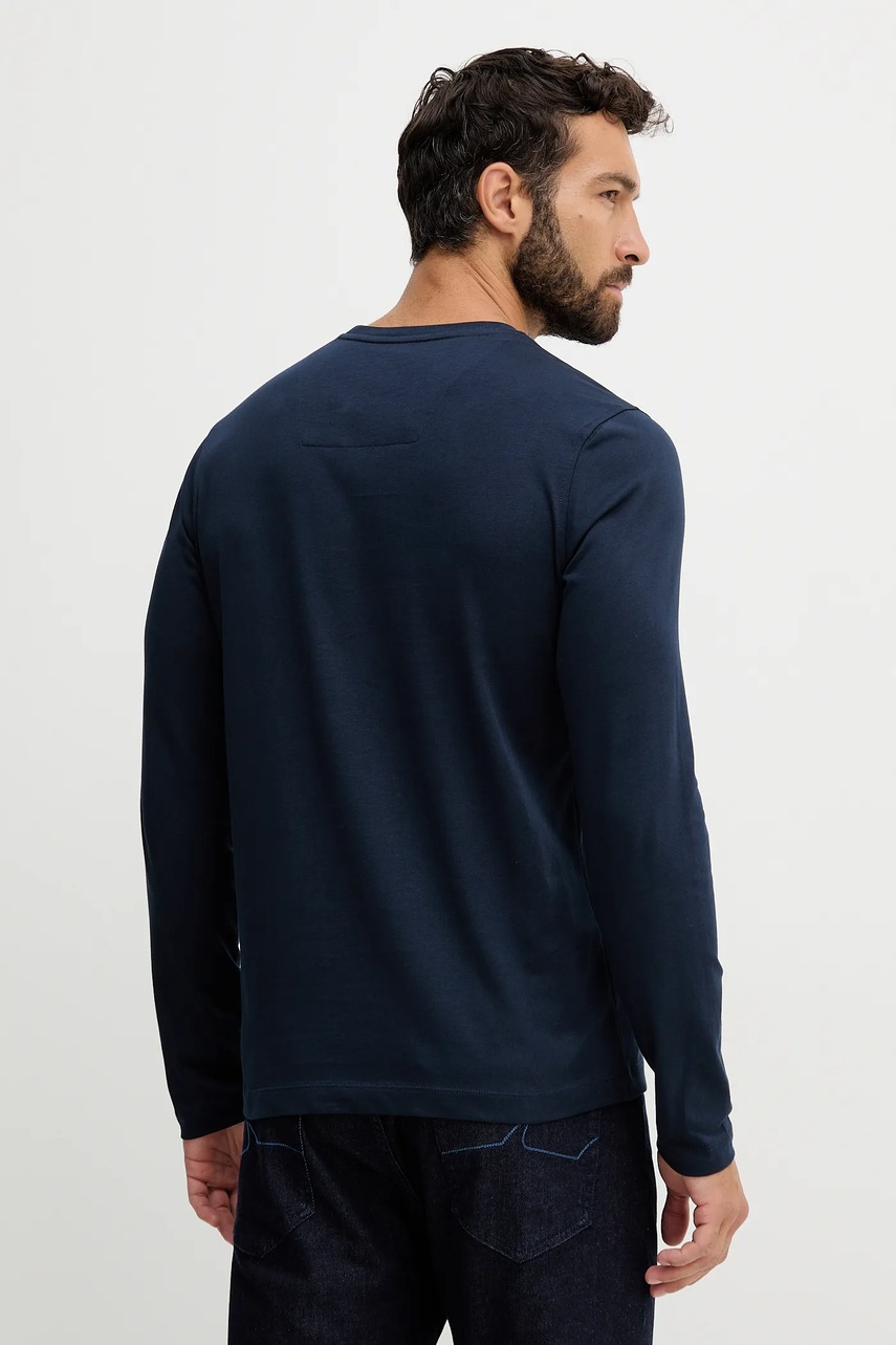 Хлопковый лонгслив Aeronautica Militare цвет синий однотонная TS2390UJ00372