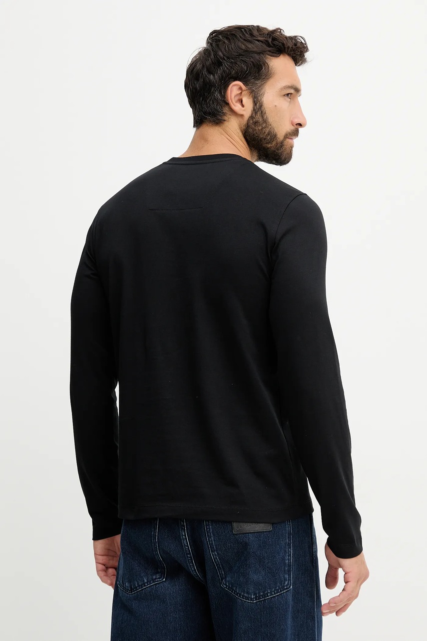 Хлопковый лонгслив Aeronautica Militare цвет чёрный однотонная TS2390UJ00372
