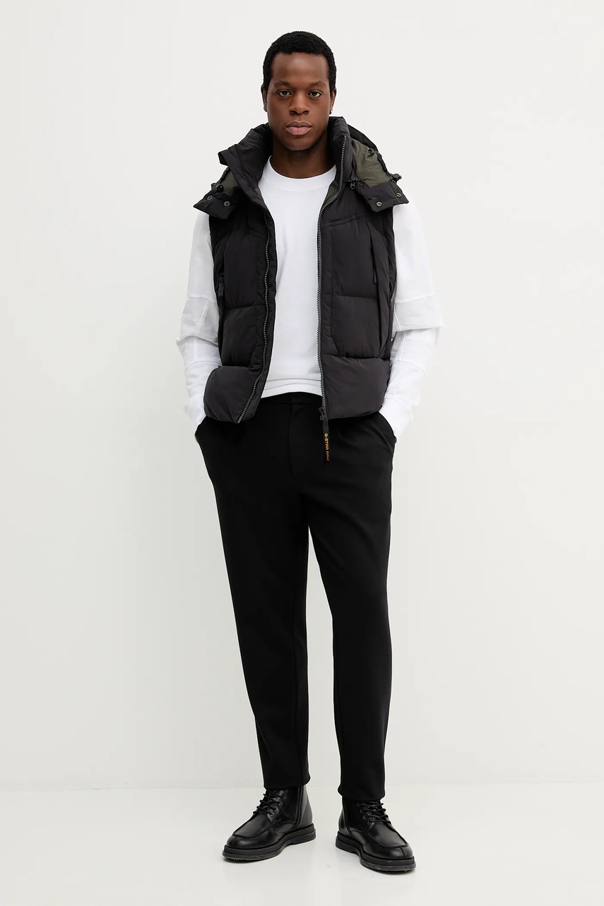 Хлопковый лонгслив G-Star цвет белый однотонный D26831.C336