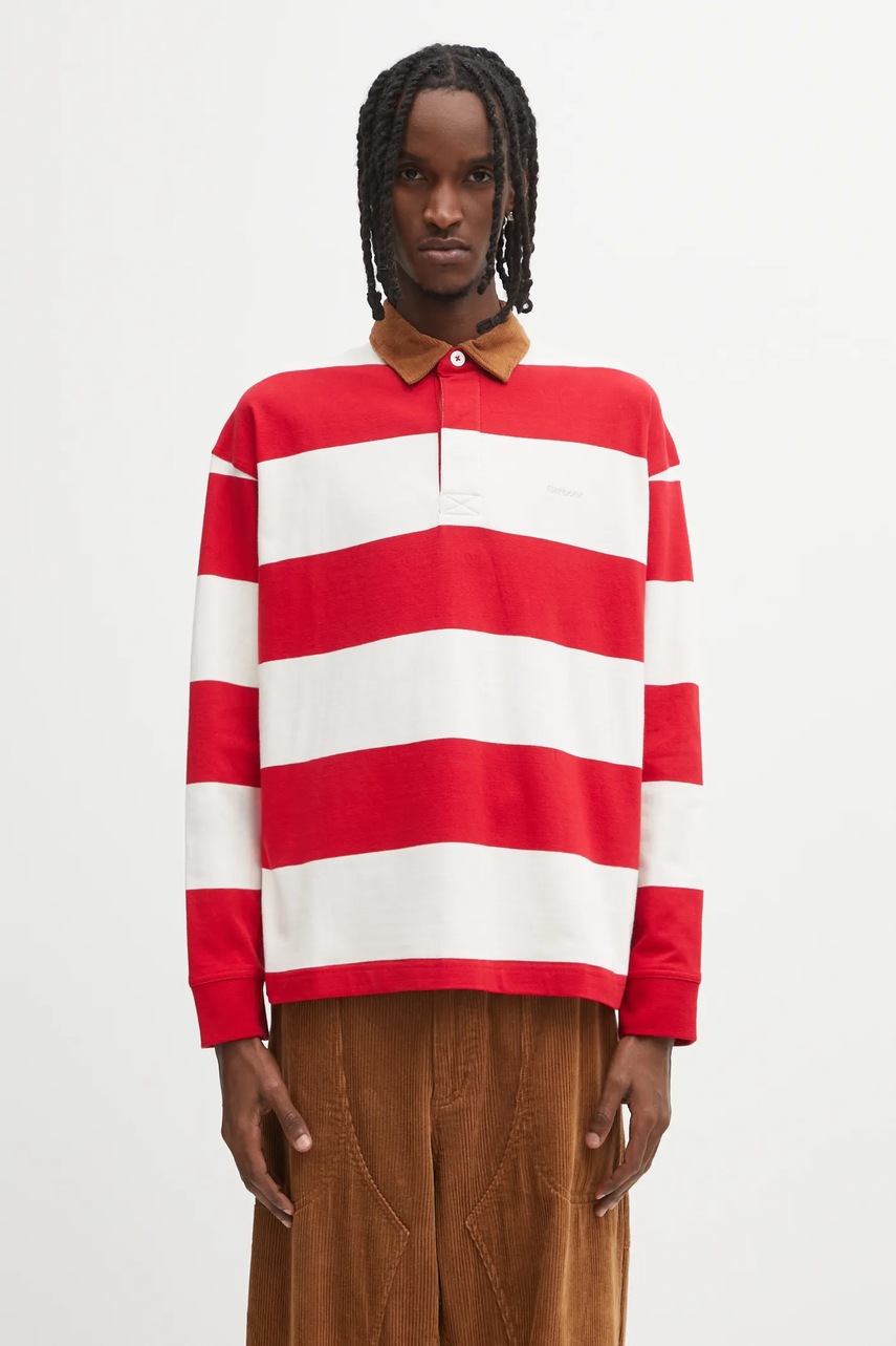 Barbour longsleeve din bumbac Newclose OS Rugby Shirt