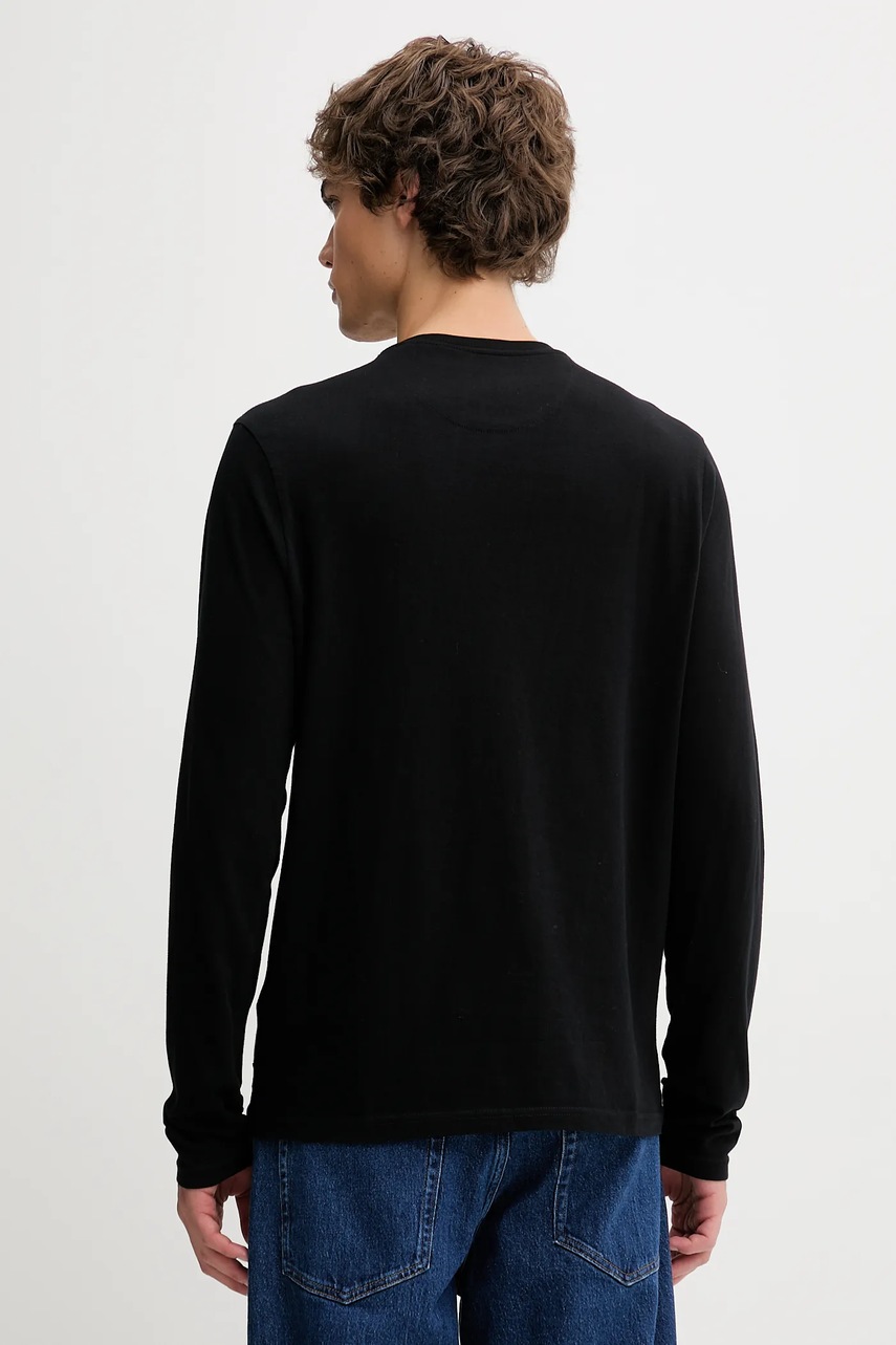 Βαμβακερή μπλούζα με μακριά μανίκια Von Dutch χρώμα: μαύρο, VD.1.TRL.SWIFT φωτογραφία