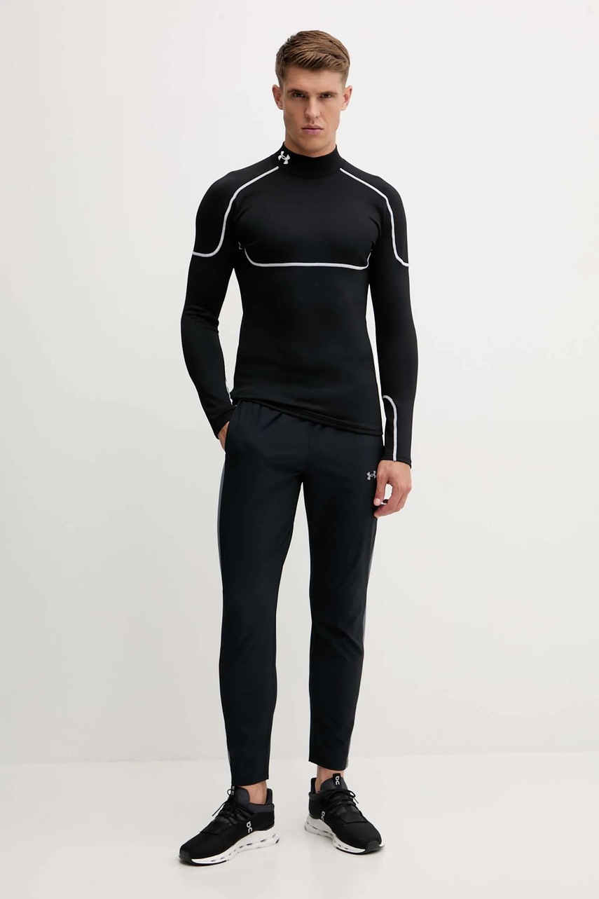 Μακρυμάνικο προπόνησης Under Armour Cold Weather Grid χρώμα: μαύρο, 6007127 φωτογραφία