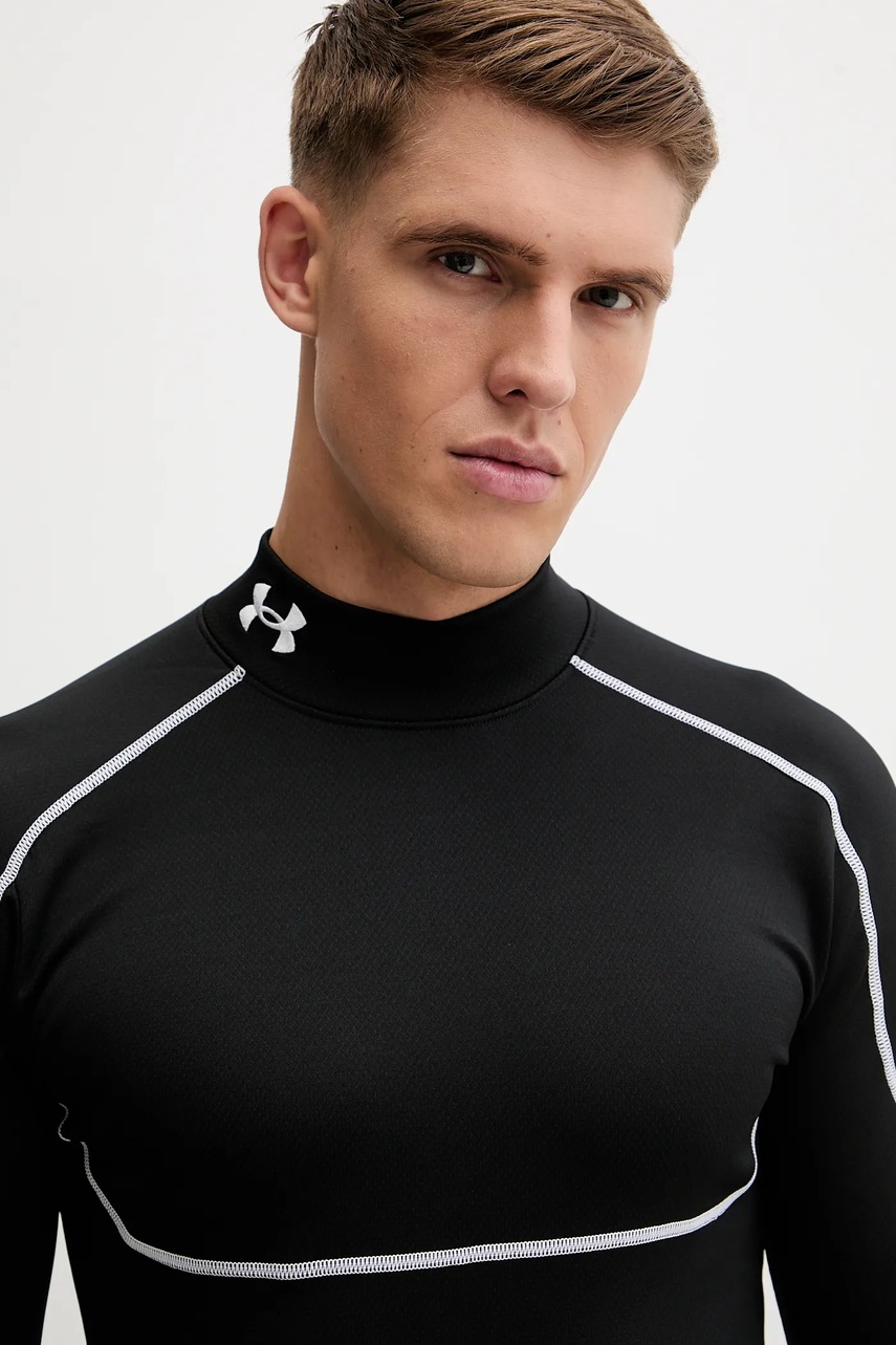 Μακρυμάνικο προπόνησης Under Armour Cold Weather Grid χρώμα: μαύρο, 6007127 φωτογραφία