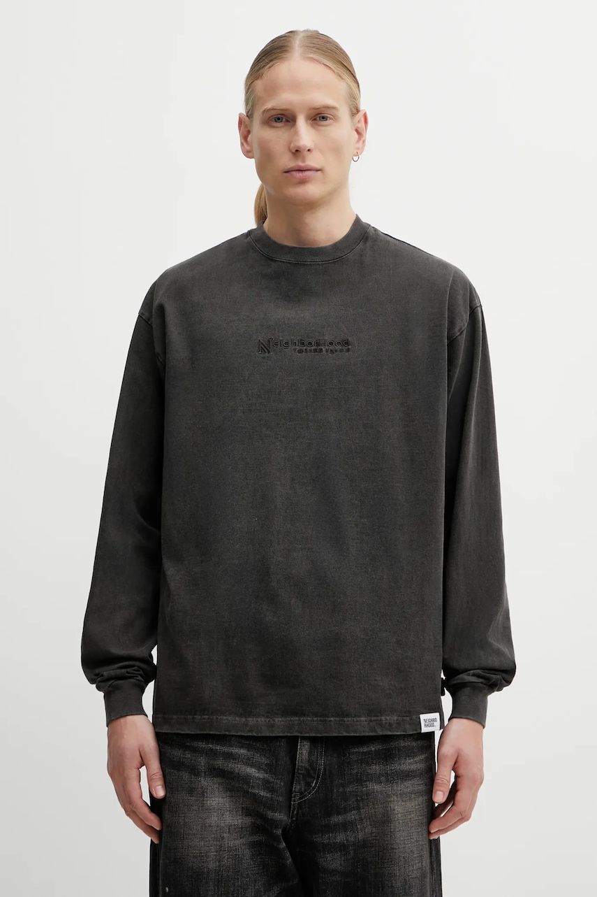 NEIGHBORHOOD longsleeve bawełniany PIGMENT DYED