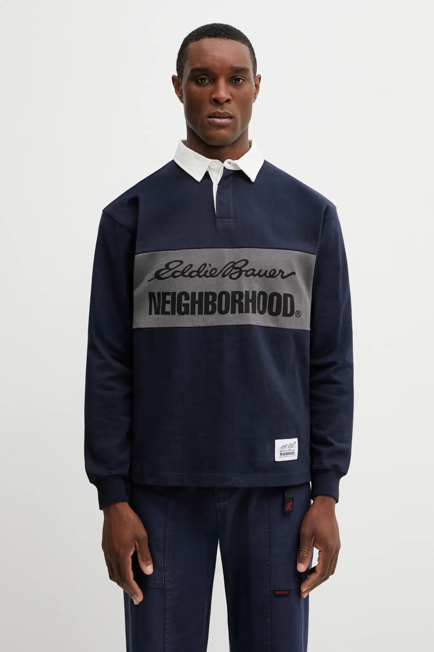 NEIGHBORHOOD longsleeve din bumbac X EDDIE BAUER RUGBY