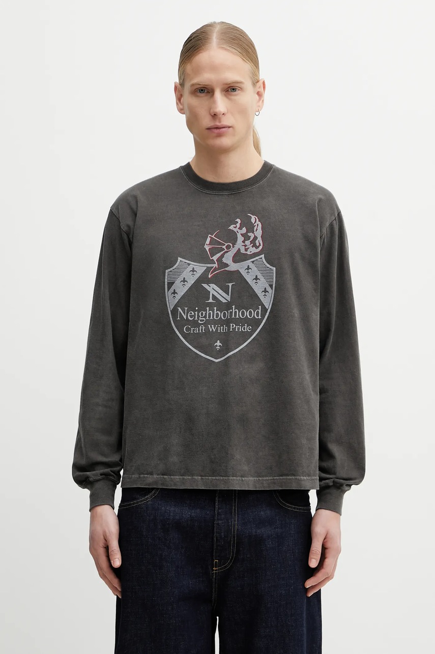 NEIGHBORHOOD longsleeve din bumbac NH . TEE LS-16