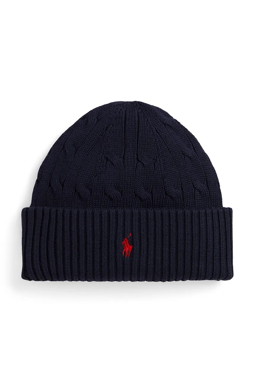 Levně Čepice Polo Ralph Lauren tmavomodrá barva, 323980663001