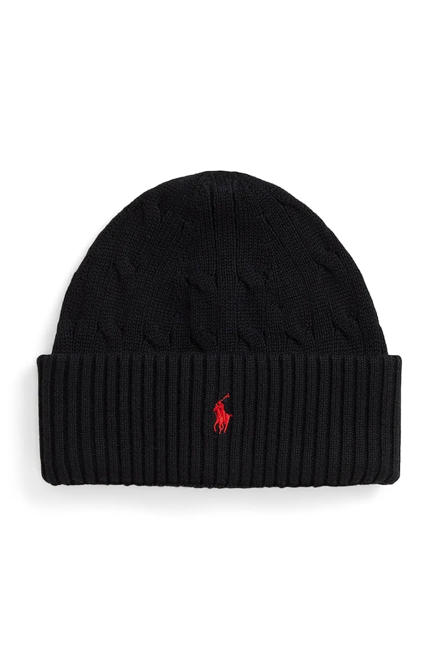Levně Dětská čepice Polo Ralph Lauren černá barva, 323980663003