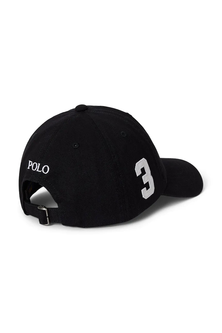 Детская хлопковая кепка Polo Ralph Lauren цвет чёрный 323980965001 Детская хлопковая кепка Polo Ralph Lauren цвет чёрный 323980965001