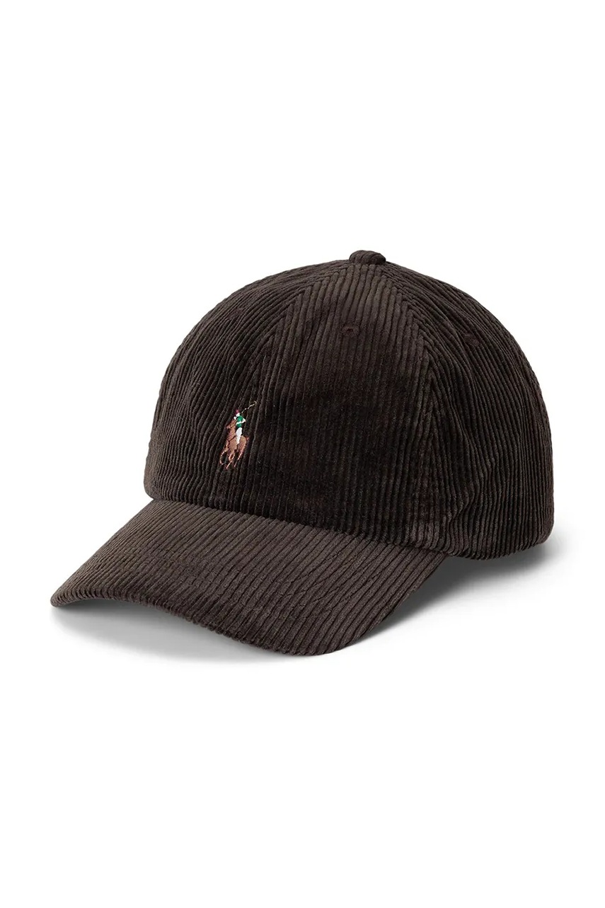 Levně Dětská bavlněná kšiltovka Polo Ralph Lauren hnědá barva, 323980971500
