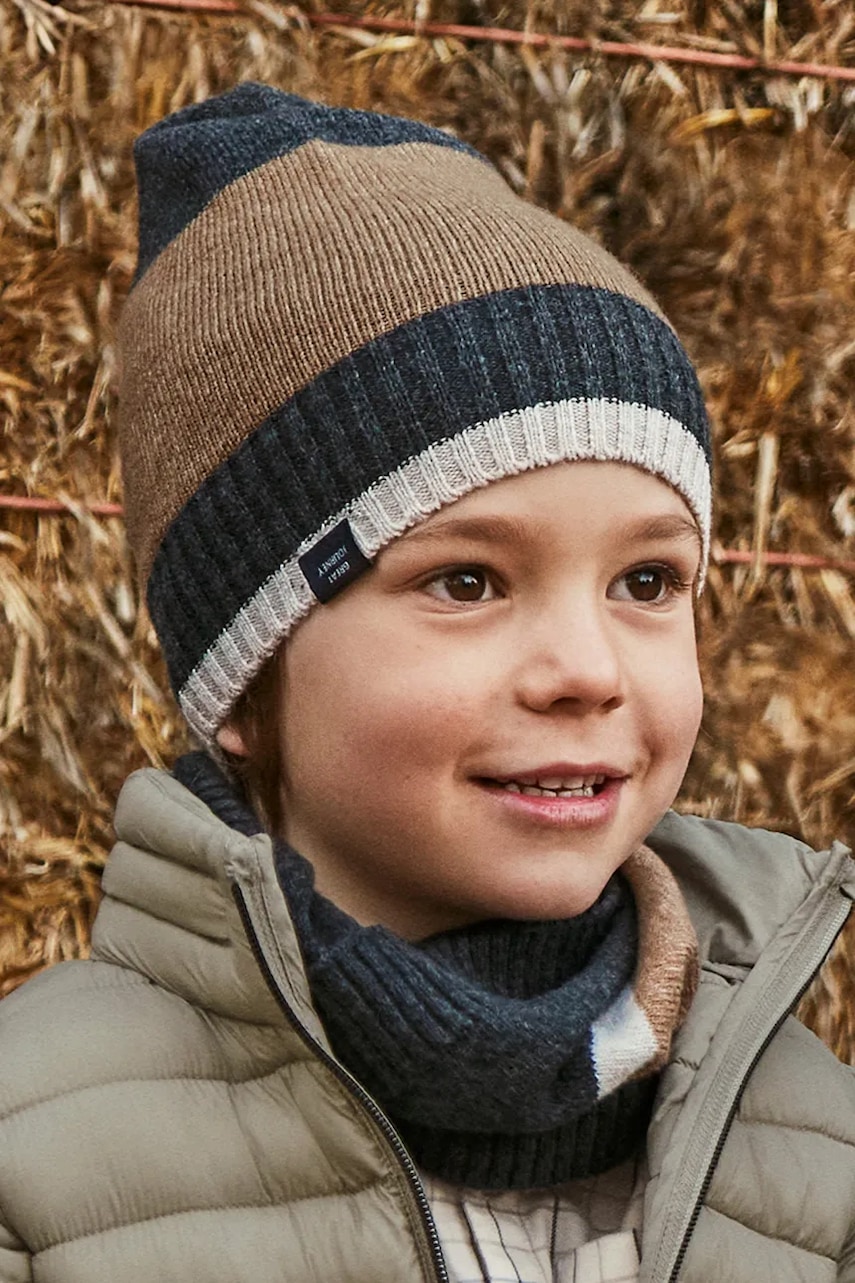 Mayoral căciulă si fular copii culoarea gri, 10069