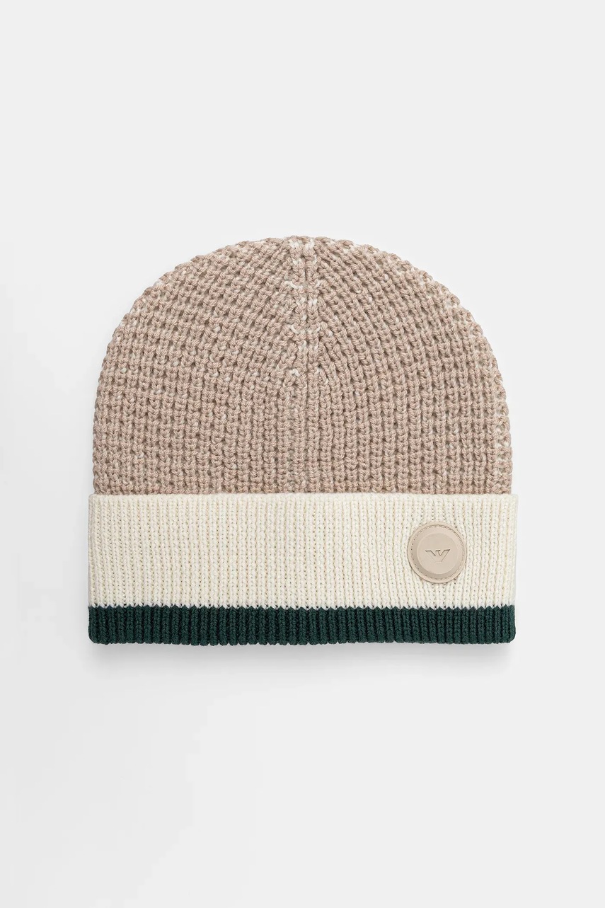 Детская шапка с добавлением шерсти Emporio Armani цвет бежевый EB000681 AF17346
