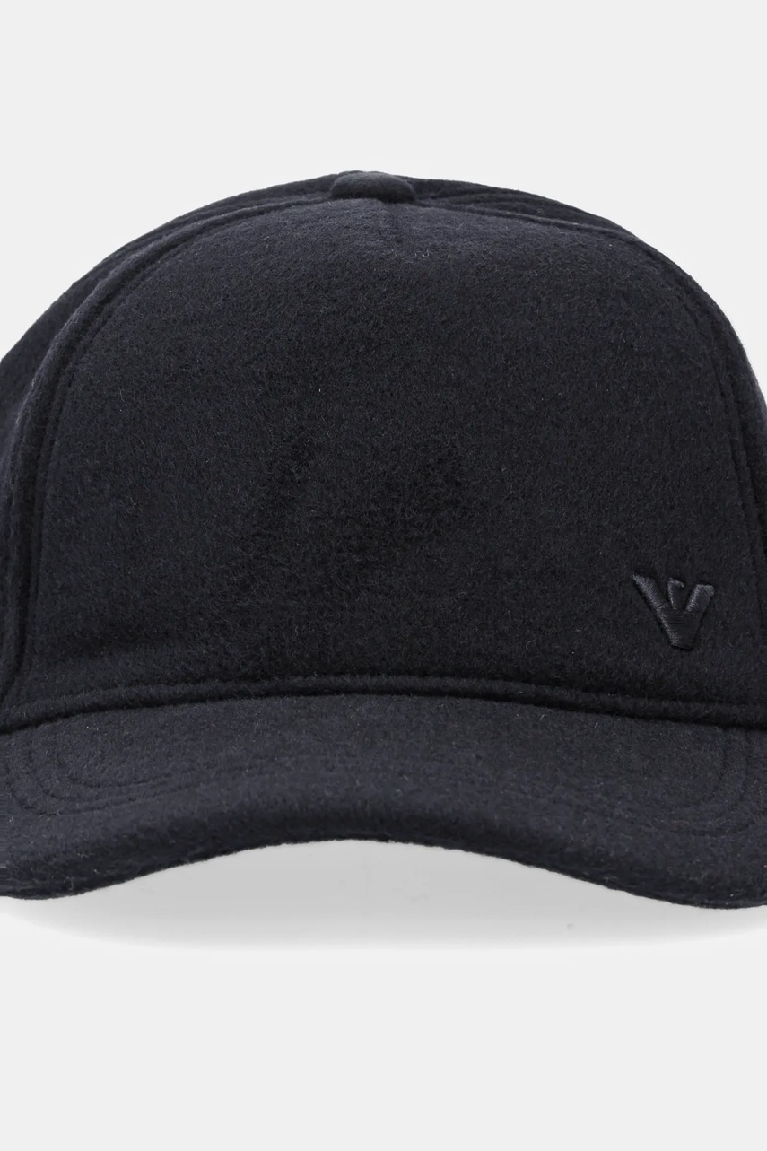 Вовняна кепка Emporio Armani колір синій EB000691 AF16038