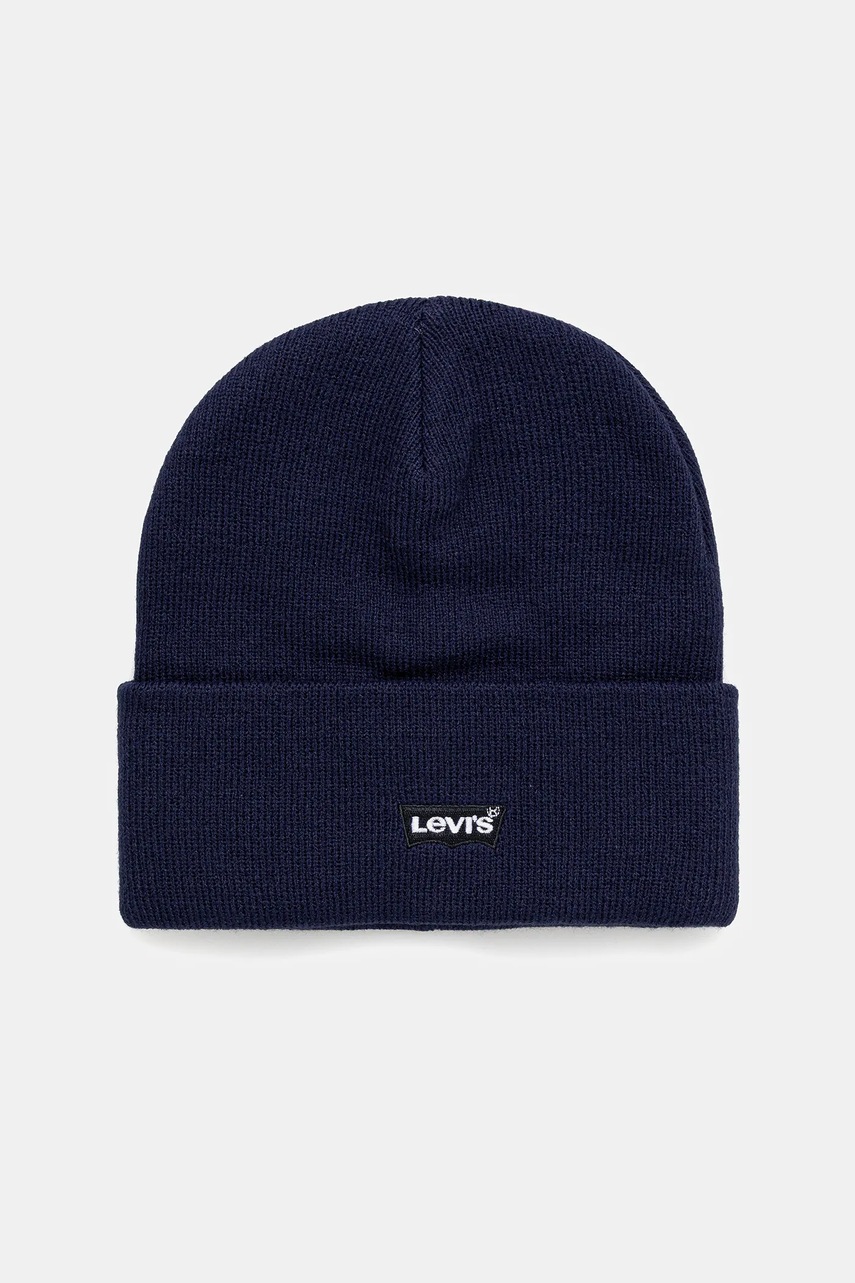 Levně Dětská čepice Levi's LAN TONAL EMBROIDERED BEANIE tmavomodrá barva, 9A8707