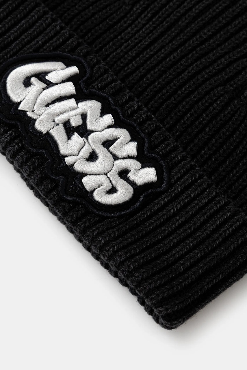 Хлопковая шапка Guess цвет чёрный L5BZ01 Z4130