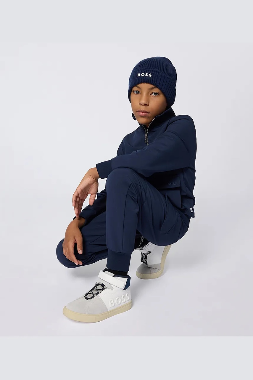 BOSS căciulă copii culoarea bleumarin, J52616