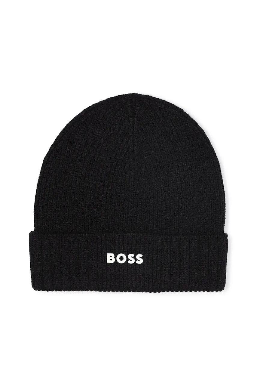 BOSS căciulă copii culoarea negru, J52616