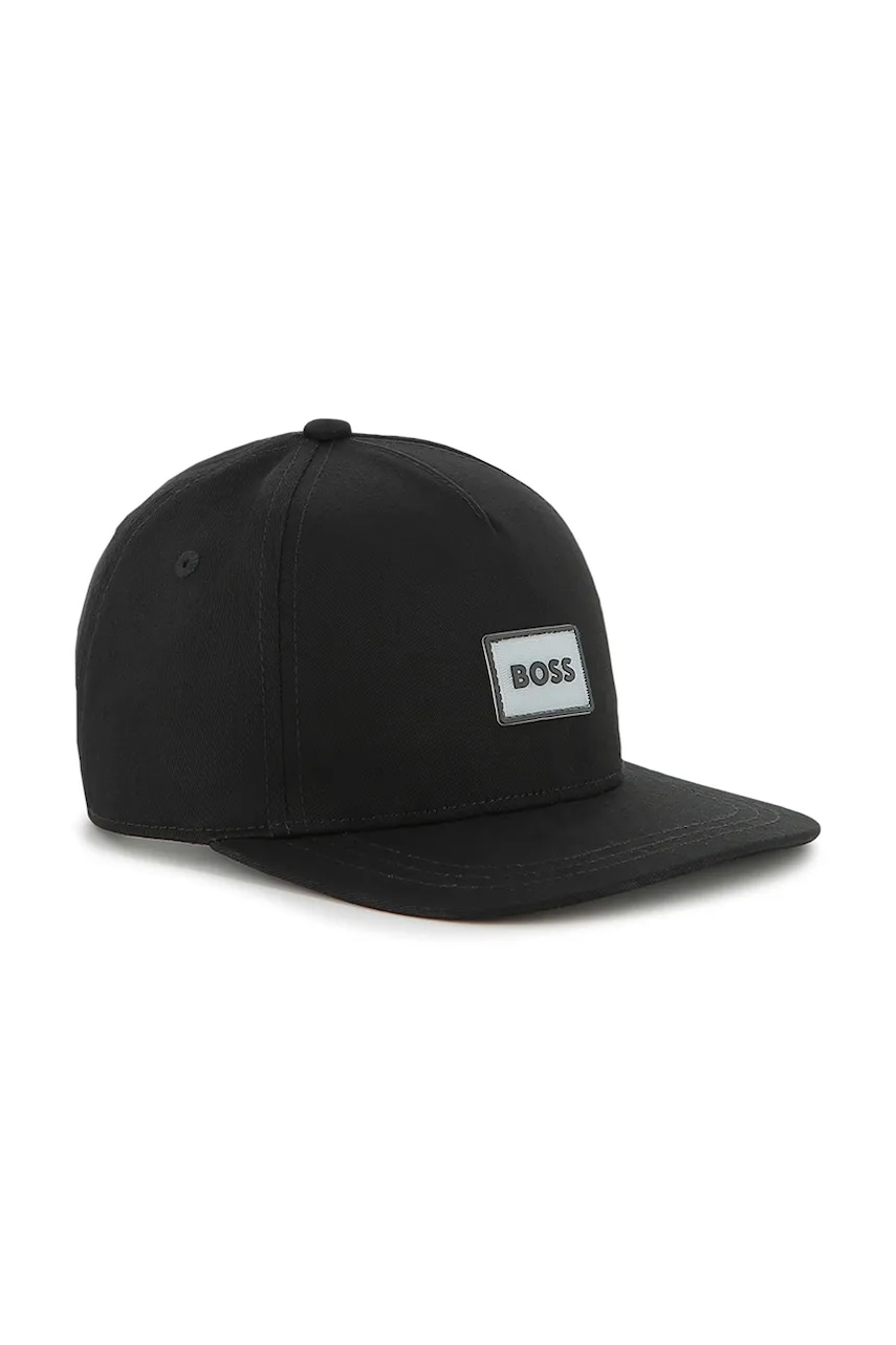BOSS șapcă din bumbac pentru copii culoarea negru, J52621