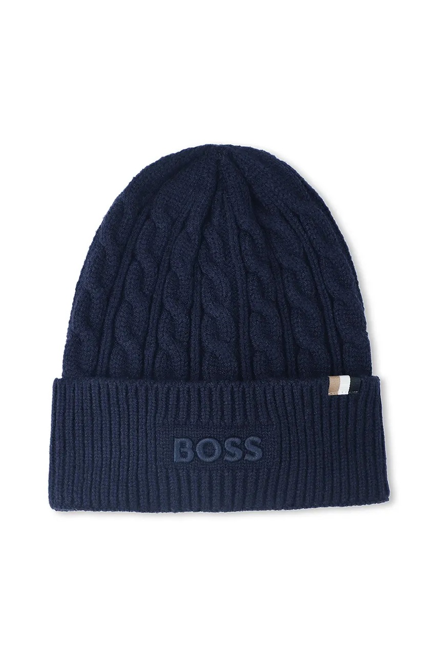 BOSS căciulă copii culoarea bleumarin, J52624