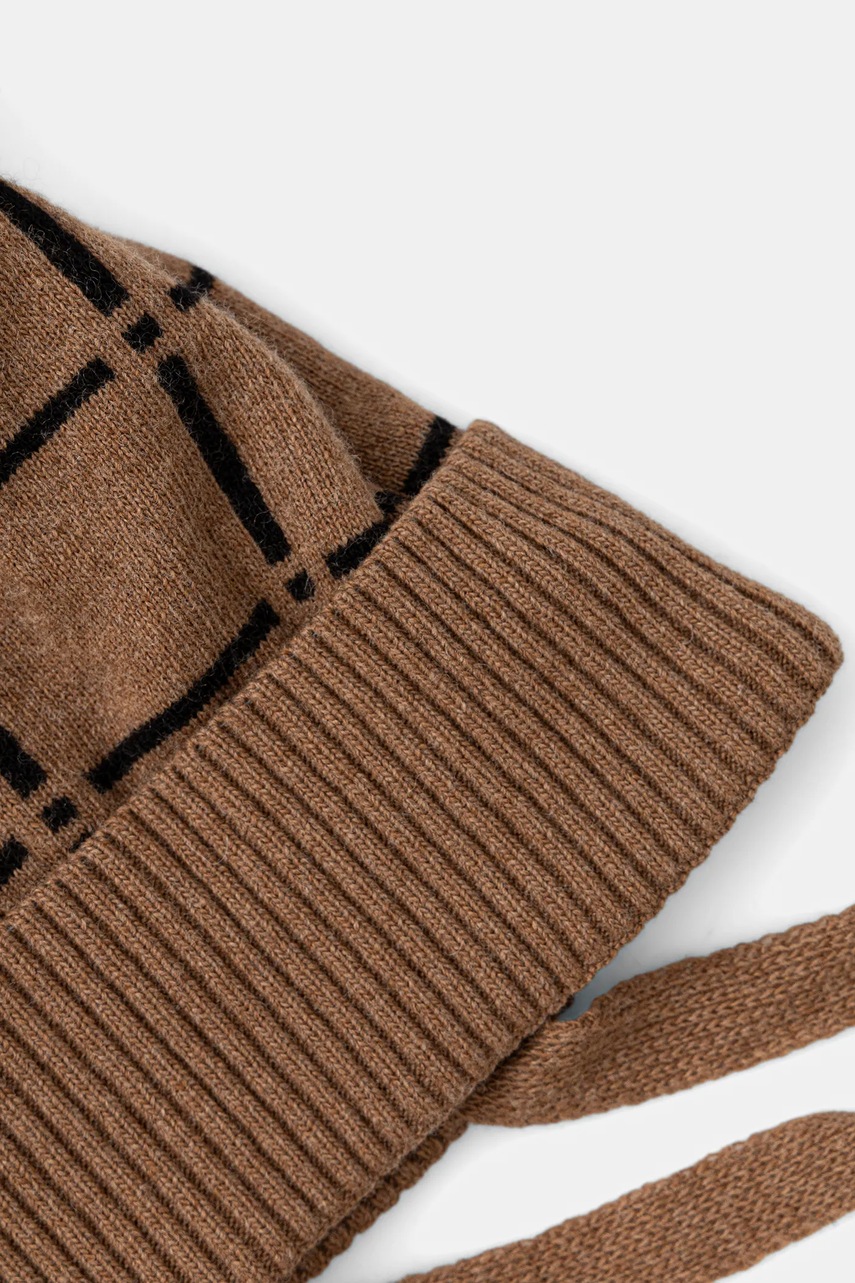 Детская шапка с шерстью Jamiks DAGGET II цвет коричневый JZI055