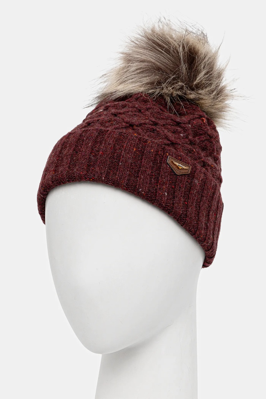 Детская шапка с шерстью Jamiks PAGASO II цвет бордовый JZI057