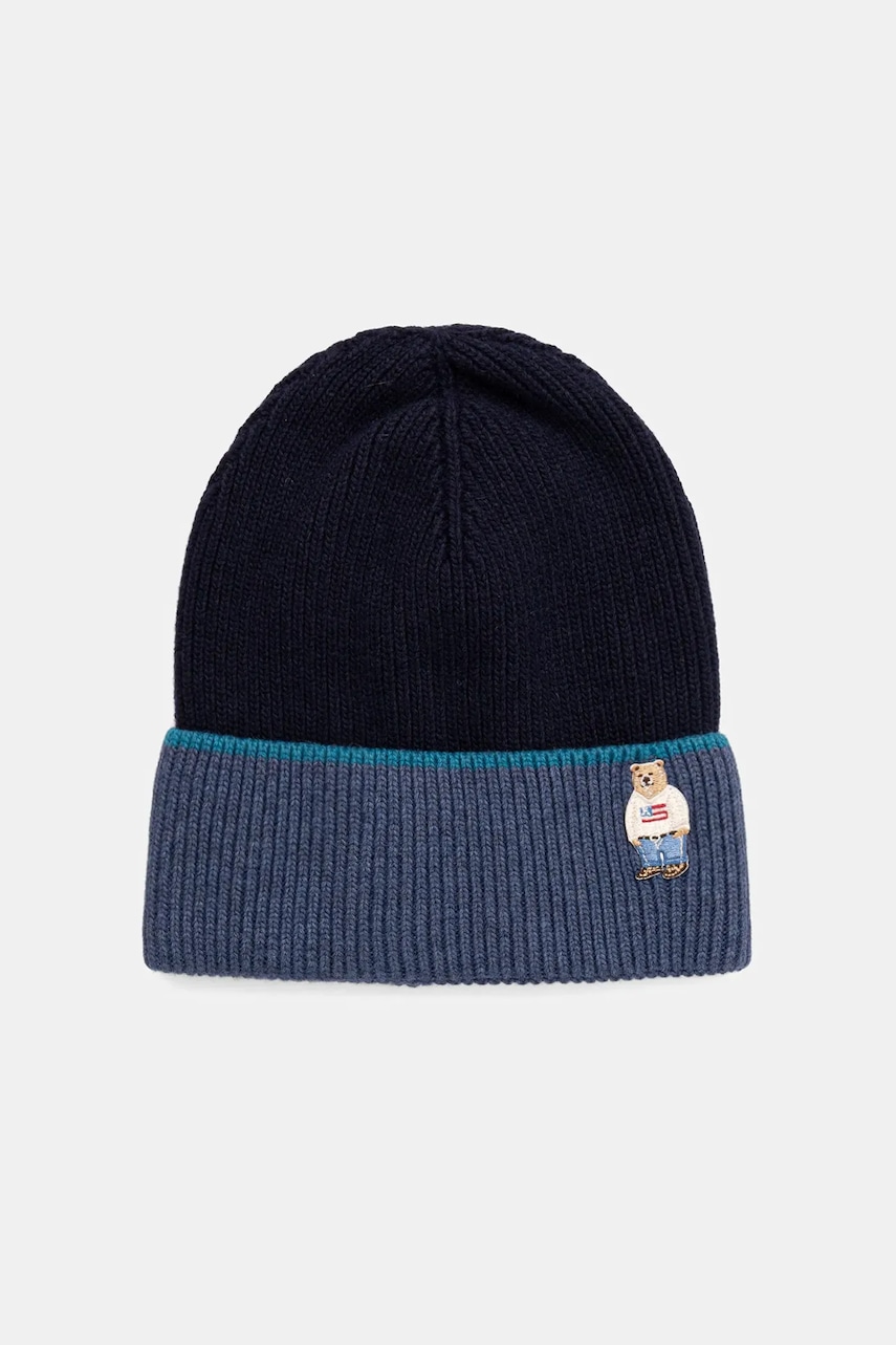 Jamiks căciulă de lână pentru copii POPS culoarea bleumarin, JZI045