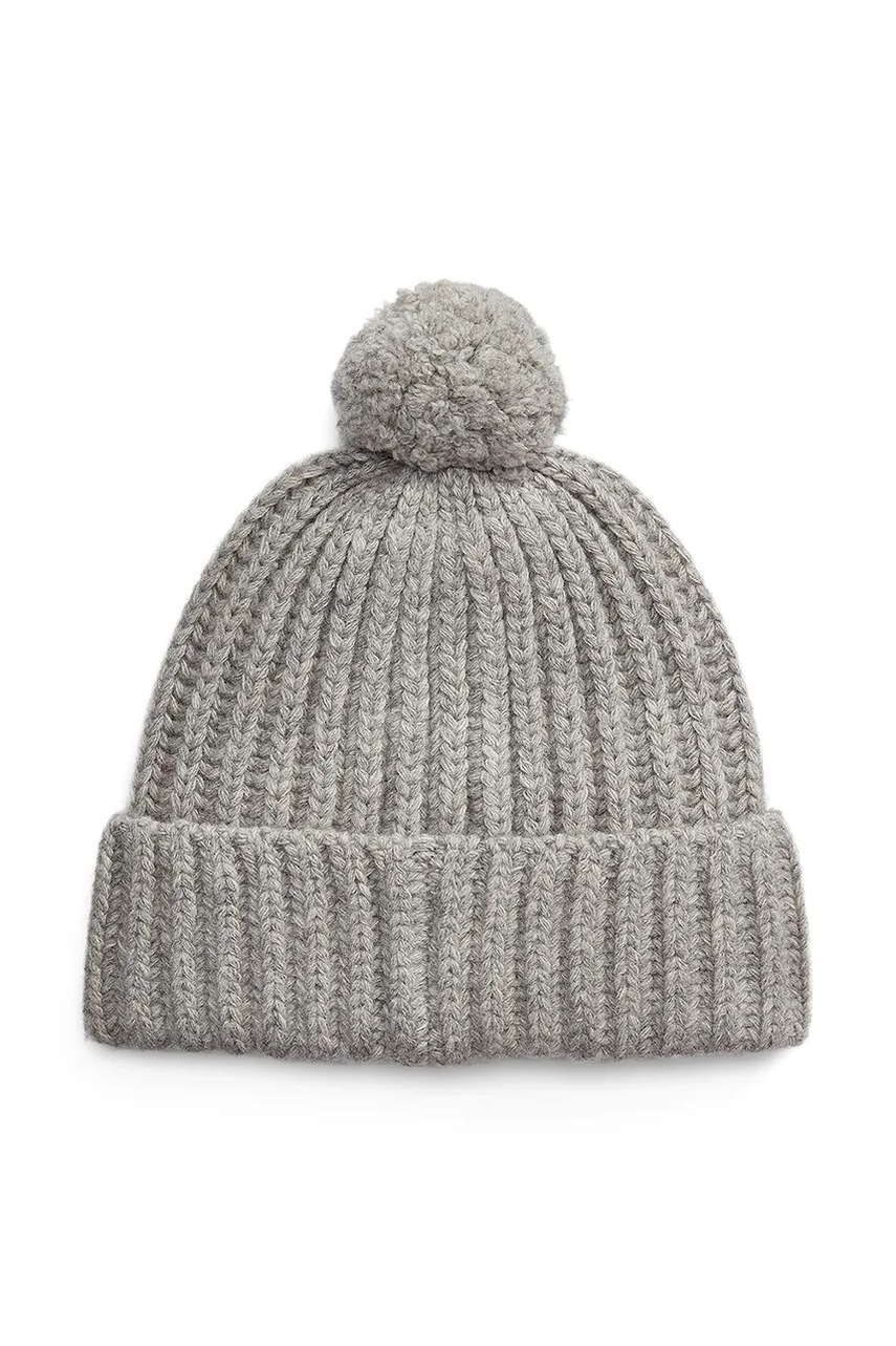 Шерстяная шапка Polo Ralph Lauren цвет серый  455936112